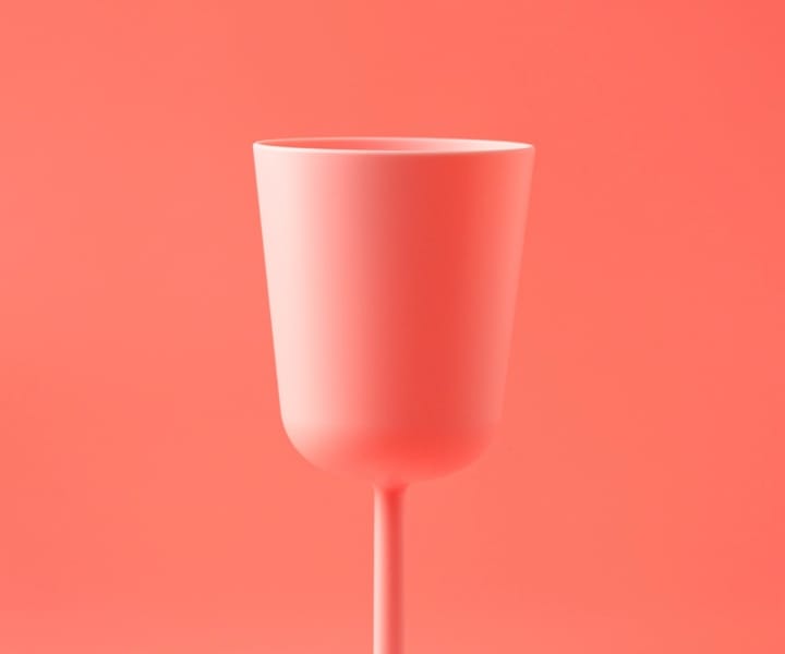 Minimal photo of object on bright pink background